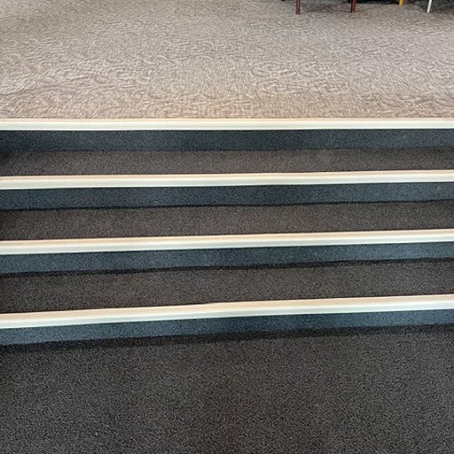 St Olaf church entry stairs commercial carpet installation